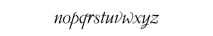 Florentine Cursive Regular Font LOWERCASE