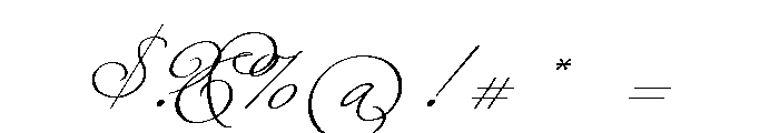Fluire Script Regular Font OTHER CHARS