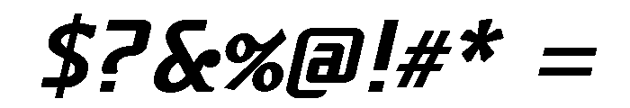 Fluxation Bold Italic Font OTHER CHARS