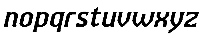 Fluxation Bold Italic Font LOWERCASE