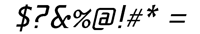 Fluxation Regular Italic Font OTHER CHARS