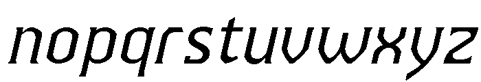 Fluxation Regular Italic Font LOWERCASE