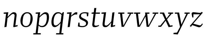 FM Light Italic Font LOWERCASE