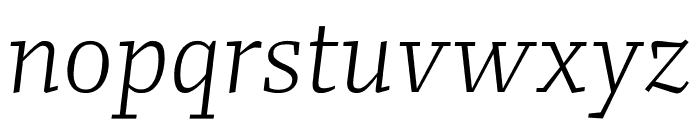 FM ThinItalic Font LOWERCASE