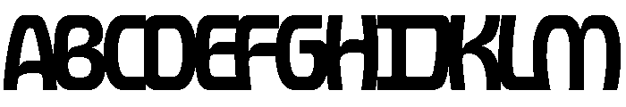 Forager Bold Overlap Font UPPERCASE
