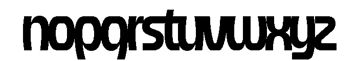 Forager Bold Overlap Font LOWERCASE