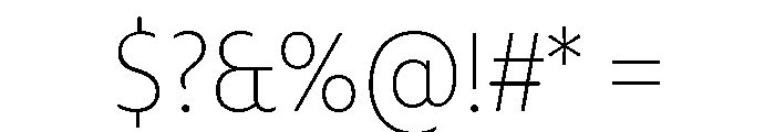 Forager Extra Light Font OTHER CHARS