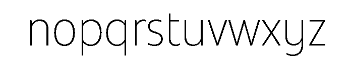 Forager Extra Light Font LOWERCASE