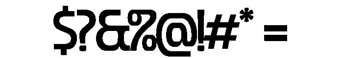 Forager Medium Overlap Font OTHER CHARS