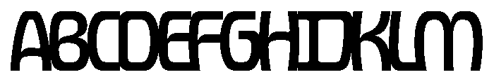 Forager Medium Overlap Font UPPERCASE