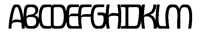 Forager Regular Overlap Font UPPERCASE