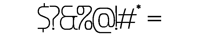Forager Thin Overlap Font OTHER CHARS
