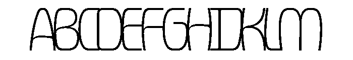 Forager Thin Overlap Font UPPERCASE