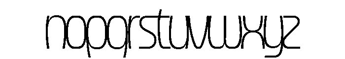 Forager Thin Overlap Font LOWERCASE