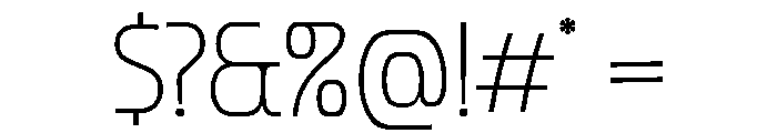 Forager Thin Font OTHER CHARS