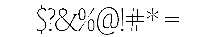 Forevs Extra Light Font OTHER CHARS