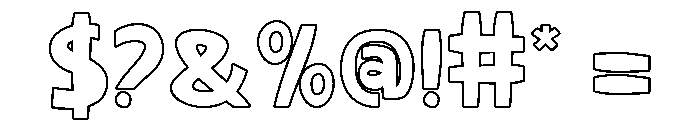 FOGESTAR-Outline Font OTHER CHARS