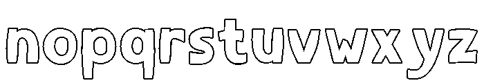 FOGESTAR-Outline Font LOWERCASE