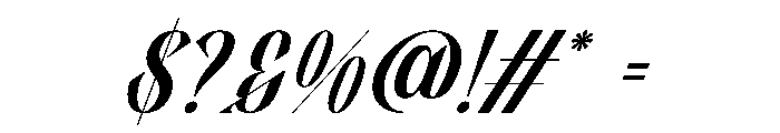 FOLDEN Italic Font OTHER CHARS