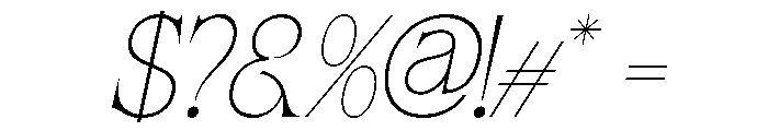 FONCA Italic Font OTHER CHARS