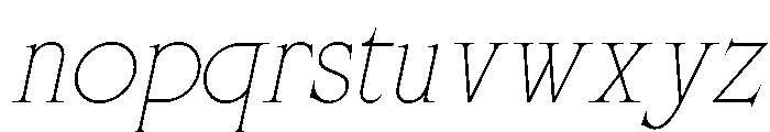 FONCA Italic Font LOWERCASE