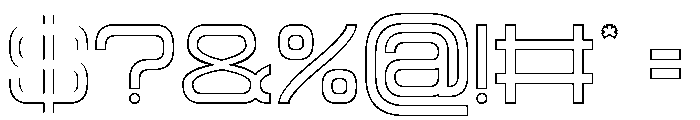 FOREVER-Hollow Font OTHER CHARS