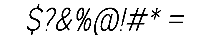 Foermality Condensed Thin Ita Font OTHER CHARS