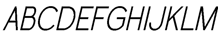 Foermality Condensed Thin Ita Font UPPERCASE