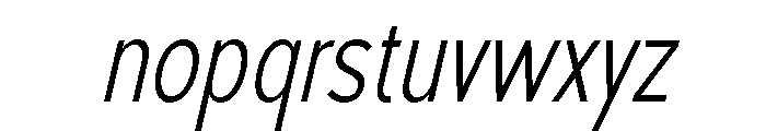 Foermality Condensed Thin Ita Font LOWERCASE