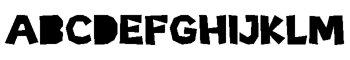 Foldish Font UPPERCASE