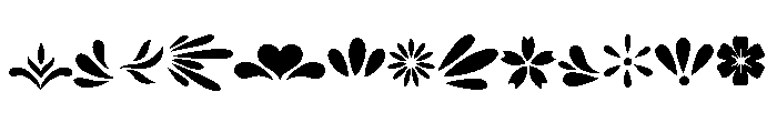 Folk Floral Dingbats Font UPPERCASE