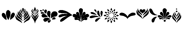 Folk Floral Dingbats Font UPPERCASE