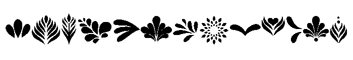 Folk Floral Dingbats Font LOWERCASE