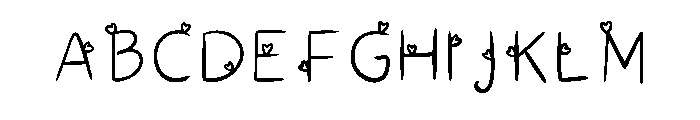 Font Of Hearts Regular Font UPPERCASE