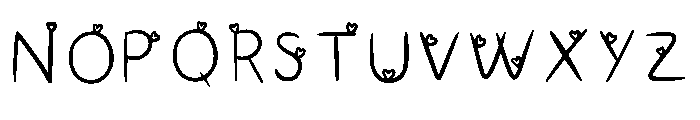 Font Of Hearts Regular Font UPPERCASE