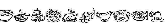 Food Thanksgiving Font OTHER CHARS
