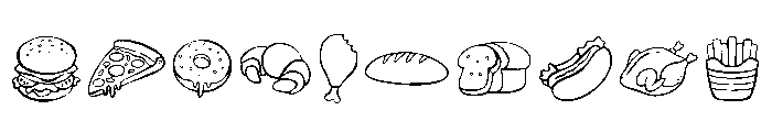 Foodie Story Dingbats Font OTHER CHARS