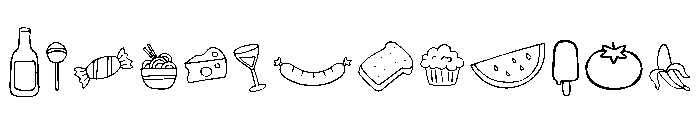 Foodie Story Dingbats Font LOWERCASE