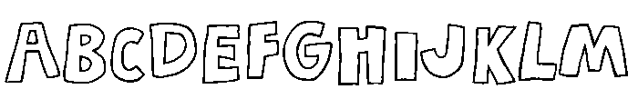 Foodie Story Outline Font UPPERCASE