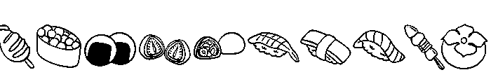 Foods Doodle Font OTHER CHARS