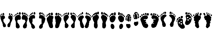 Footprint Icon Set Font LOWERCASE