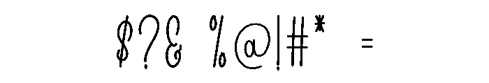 Forever Handmade Font OTHER CHARS