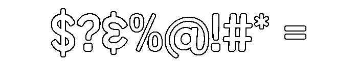 Forever Humble Outline Font OTHER CHARS