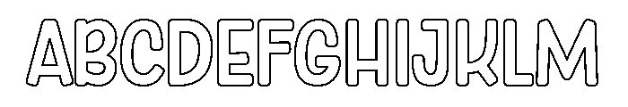Forever Humble Outline Font UPPERCASE