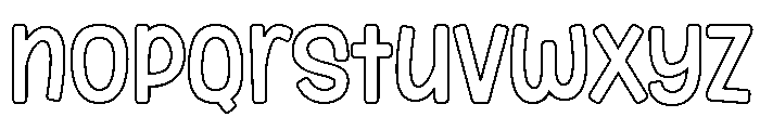 Forever Humble Outline Font LOWERCASE