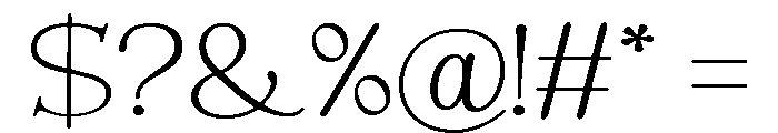 Forginty Thin Expanded Font OTHER CHARS
