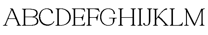 Forginty Thin Expanded Font UPPERCASE