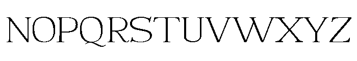 Forginty Thin Expanded Font UPPERCASE