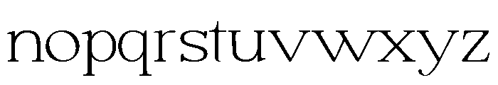 Forginty Thin Expanded Font LOWERCASE