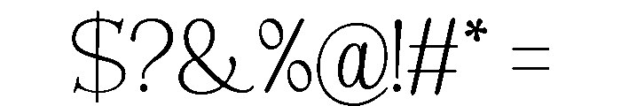 Forginty Thin Font OTHER CHARS